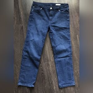 Marks & Spencers The Sienna Women's Straight Leg Short Blue Jeans